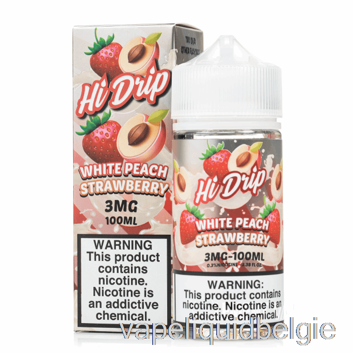 Vape België Witte Perzik Aardbei - Hi-drip - 100ml 6mg